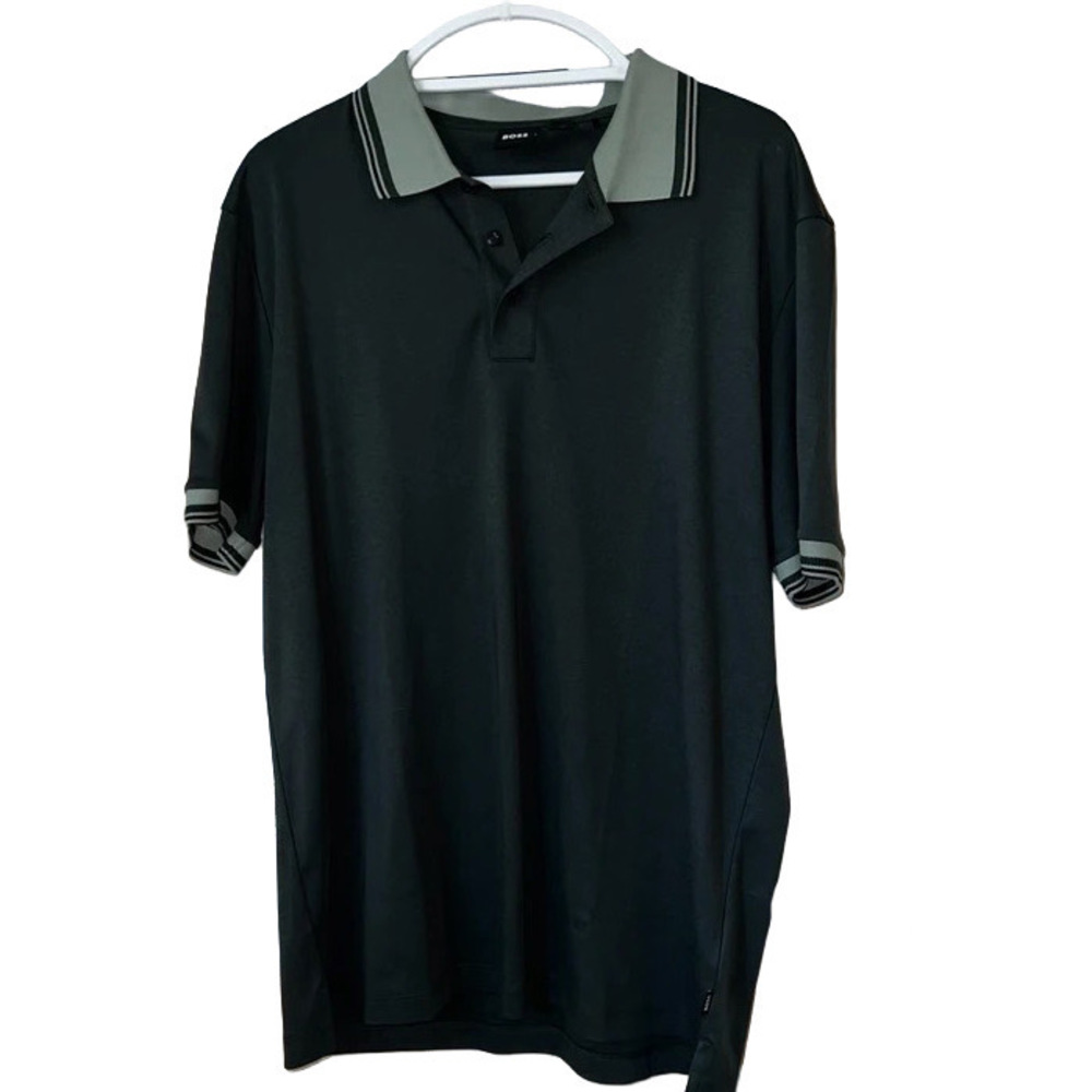 BOSS Hugo Boss Mens Parlay 232 Short Sleeve Polo Black XL
